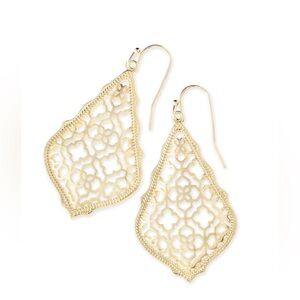 Kendra Scott Addie Gold Drop Earrings in Gold Filigree Mix
